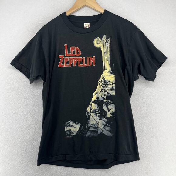 LED ZEPPELIN Shirt Mens XL 1984 Myth Gem ZoSo Screen Stars Single Stitch USA VTG